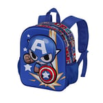 Marvel Captain America Punch-Sac à dos 3D Petit, Bleu