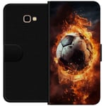 Lommeboketui til Samsung Galaxy J4+ med Fotball motiv