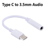 USB Type C to 3.5mm Aux Cable - White For iphone 15 Pro max,16,For Samsung S24U