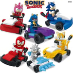 6 st Sonic Byggklossar Mini Actionfigurer Tecknad Bilspel Monterade Minifigurer Leksaker Barn Pojkar Flickor Julgåva[GL]