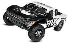 Traxxas Slash VXL Fox Noir, Blanc Brushless 1:10 RC Modèle de Voiture électrique Course Entraînement arrière (