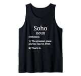 Soho Souvenir / Proud New Yorker / Funny Fake Definition! Tank Top