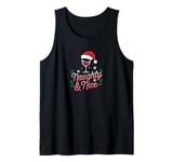 Naughty & Nice In A Glass Funny Santa Christmas Wine Lovers Tank Top