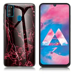 Samsung Fantasy Marble Galaxy M30s kuoret - Punainen