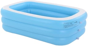 Swimming Pool 110Cm-305Cm Adults Kids Thicken Children Bathing Tub Baby Home Use Paddling Pool Inflatable Square Swimming Pool Kids Inflatable Pool Large Size+ Air Pump,51 inch (Size : 51 inch)
