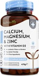 High Strength Calcium Magnesium Zinc and Vitamin D Supplement - 365 Tablets - D3