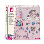 Janod - Boîte Multi-Activités 6 Réalisations Licornes et Arc-En-Ciels - Les Ateliers Déco - Kit Loisir Créatif Enfant - Dextérité et Concentration - Dès 7 Ans, J07972, Multicolore, Taille unique