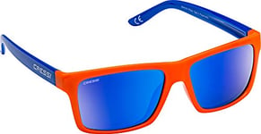 Cressi Bahia Sunglasses Lunettes de Soleil Sportif Mixte, Orange/Royal/Verres Miroir Bleu, Taille Unique