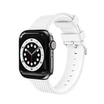 Bracelet compatible avec Apple Watch bracelet 38 mm 40 mm 41 mm, bracelets de sport doux pour Apple Watch SE Series 7 6 5 4 3 2 1 (blanc)