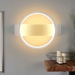 Applique Murale led Lampe Art Interieur - Décoratif de Luminaires Murale à Cadre Rond Chaud Blanc 7W - Lampe Design Simple Chaud pour Salon Chevet