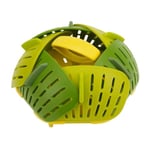 Joseph Joseph Bloom Folding Steamer Basket for Vegetables, compact storage - Green