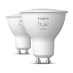 Philips Hue W smart pære 4.2W GU10 2 stk