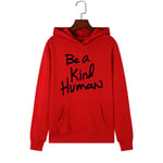 3DWY Women Print Hoodies Hip Pop Pocket Pullover Polerones Fashion Streetwear Be A Kind Human Letter Print Hooded Sweatshirt