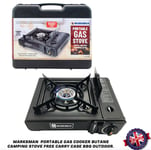 PORTABLE GAS STOVE CAMPING GAS COOKER SINGLE BURNER STOVE BUTANE BBQ CARRY CASE