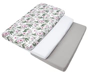 Medi Partners 3pcs Ensemble Drap Housse pour Un lit bébé 60x120 cm 100% Coton literie bébé Matelas Enfant Sac de Couchage lit bébé