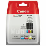 Original Canon CLI-551 CMYK Ink Cartridges Pixma MG5650 MX925 IP7250 BOX+BLISTER