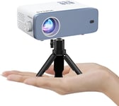 Mini Projecteur Video Avec Trépied, 12000L Videoprojecteur Portable 1080P Full Hd Supportée, Mini Retroprojecteur Portatif Avec Zoom 50%, Compatible Avec Hdmi, Usb, Av, Smartphone/Pc/Tv Stick