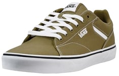 Vans Men's Seldan Sneaker, Canvas Olive/White, 7.5 UK