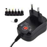 3-12V Justerbar spänning Power 12W Adapter 1,2A Utgång 100-240V (EU-kontakt)