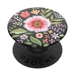 PopSockets: PopGrip Nintendo Switch, Kindle E-reader, Ipad Expanding Stand and Grip with a Swappable Top for Phones & Tablets - Flower Flair, Water proof