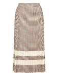 GANT D1. Check Pleated Skirt Beige