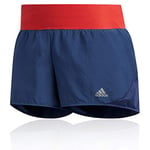 Adidas Run It Short W Sport Shorts - Tech Indigo/Glory Red, Large 3"