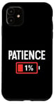 Coque pour iPhone 11 Batterie faible patience design Burnout Relatable Humour Fun