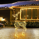 240 LED Light Up Reindeer Decorations - 85cm Outdoor Indoor Timer 8 Modes