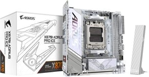 Gigabyte X870I AORUS PRO ICE, AMD Socket AM5, Mini-ITX, 2xDDR5, PCI Express, 2xM.2 + SATA3 RAID, HDMI/USB4, USB-C, 2.5GbE LAN, WiFi 7, Bluetooth 5.4, RGB Fusion