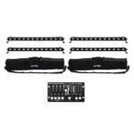 EUROLITE Set 4x LED BAR-12 QCL RGBW + 2x Soft Bags + Controller