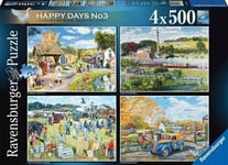 Ravensburger 4 x 500 Happy Days No3 Jigsaw Puzzle - Countryside Nostalgia