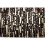 Beliani - Tapis Patchwork 160 x 230 cm en Peau de Vache Marron Beige et Noir Fait Main Artvin