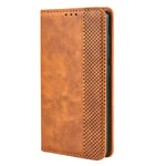 TANYO Leather Folio Case for Nokia C2, Premium PU/TPU Wallet Cover with Card and Cash Slots, Flip Magnetic Closure Shell - Brown