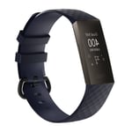 Fitbit Charge 3 / Charge 4 - Silikonarmband str. L - Mörk blå