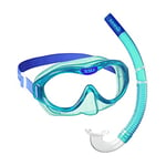 Mares - Masque et Tuba Enfant Aquazone Combo Dilly, Combinaison Masque et Tuba Snorkeling Enfant, Unisex, Bleu/Eau