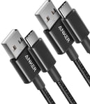 Anker USB-A to USB-C & USB C to USB 2.0 Charger Cable (Nylon),  Double Braided