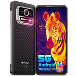 Ulefone Armor 25T Pro Téléphone Portable Incassable 5G, Android 14 Smartphone Incassable, 12Go+256Go/2To, 6500mAh/33W, 6.78"FHD+, Caméra D'Imagerie Thermique, 64MP+50MP, Telephone Dual Sim/NFC/OTG/GPS