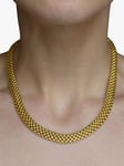 Milton & Humble Jewellery Second Hand Fope Flex It Collection 18ct Yellow Gold Brick Link Chain Necklace, Dated Birmingham 2013