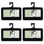 4Pcs Digital Refrigerator Fridge Thermometer Mini Freezer Thermometer Room Thermometer with Hook, Large LCD Display °C/°F Convertible with Hanging Hook for Kitchen,Home,Restaurants