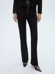 Mango Julieta Bell Flare Trousers, Black