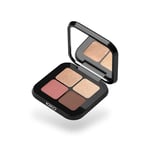 KIKO Milano Bright Quartet Eyeshadow Palette 02 | Palette Avec 4 Ombres À Paupières Cuites Pour Utilisation Sèche Et Humide