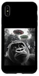 Coque pour iPhone XS Max Gorilla Selfie avec Alien OVNI pour hommes, femmes, garçons, filles, enfants