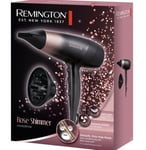 Remington Rose Shimmer Hair Dryer 2200W Hairdryer with Diffuser NEW