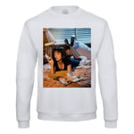 Sweat Shirt Homme Uma Thurman Pulp Fiction Cigarette Lit Actrice Cinema