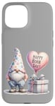 Coque pour iPhone 15 Birthday Gnome With Pink Heart Balloon For Happy Born Day