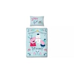 Peppa Pig Childrens/Kids Snowman Duvet Cover Set