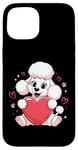 iPhone 15 Cute Poodle Love Heart Valentines Day Poodle Lover Case