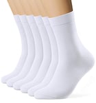 Chaussettes Homme 47-50, Chaussettes Femme Chaussette Homme Chaussettes de sport Lot de 6 Paires de Chaussettes Sport Femme Chaussettes en Coton Hommes Blanc Classiques Chaussettes