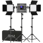 GVM 800D-RGB LED Studio 3-Video Light Kit