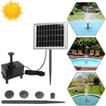 HENGMEI DIY Solaire Pompe de Bassin,Plusieurs Buses Fontaine Extérieur Pompe à Eau ,Fontaine Solaire Pompe à Eau pour Jardin